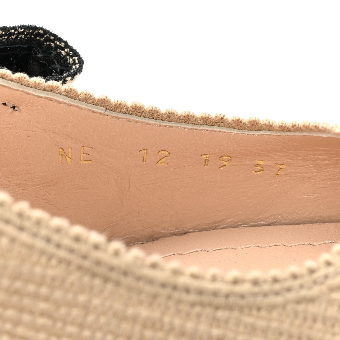 Natural Canvas Ribbon Embroidered J'Adior Slingback 65mm Pumps 37 Black Cream
