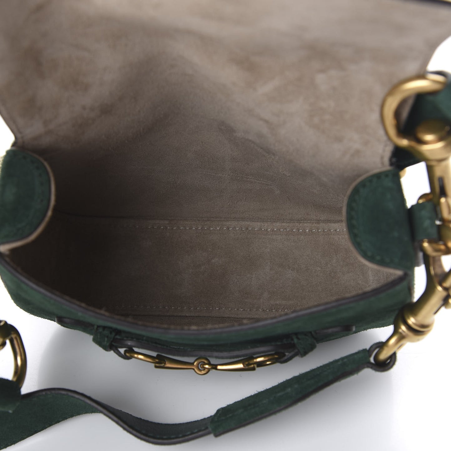 Suede Small Lady Shoulder Bag Green