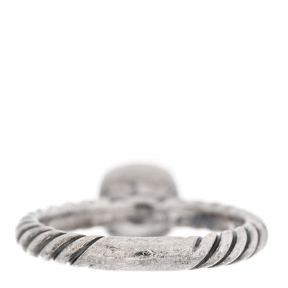David Yurman Sterling Silver 18K Yellow Gold Peridot Cushion Ring 54 7 4 of 5