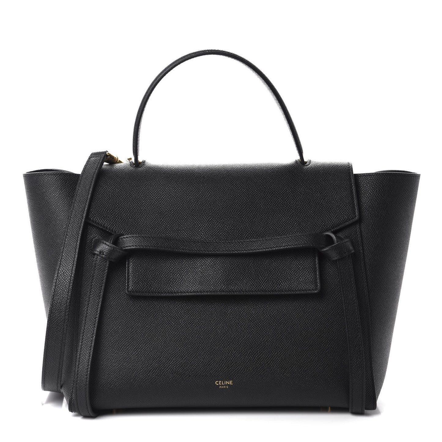 Baby Grained Calfskin Mini Belt Bag Black