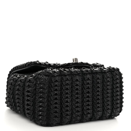 Chanel Lambskin Crochet Embroidered Small Flap Black 4 of 11