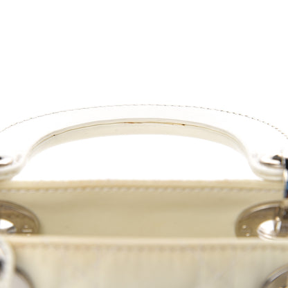 Christian Dior Nylon Cannage Stitched Small Lady Dior East West White 8 of 18