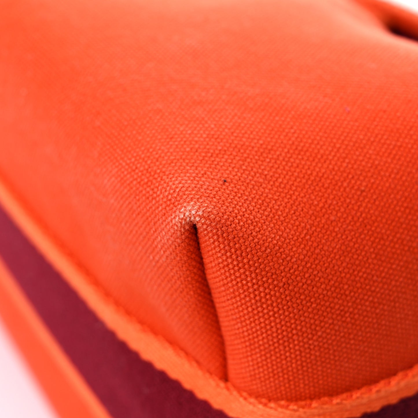 Canvas Small Bride-A-Brac Pouch Orange Burgundy