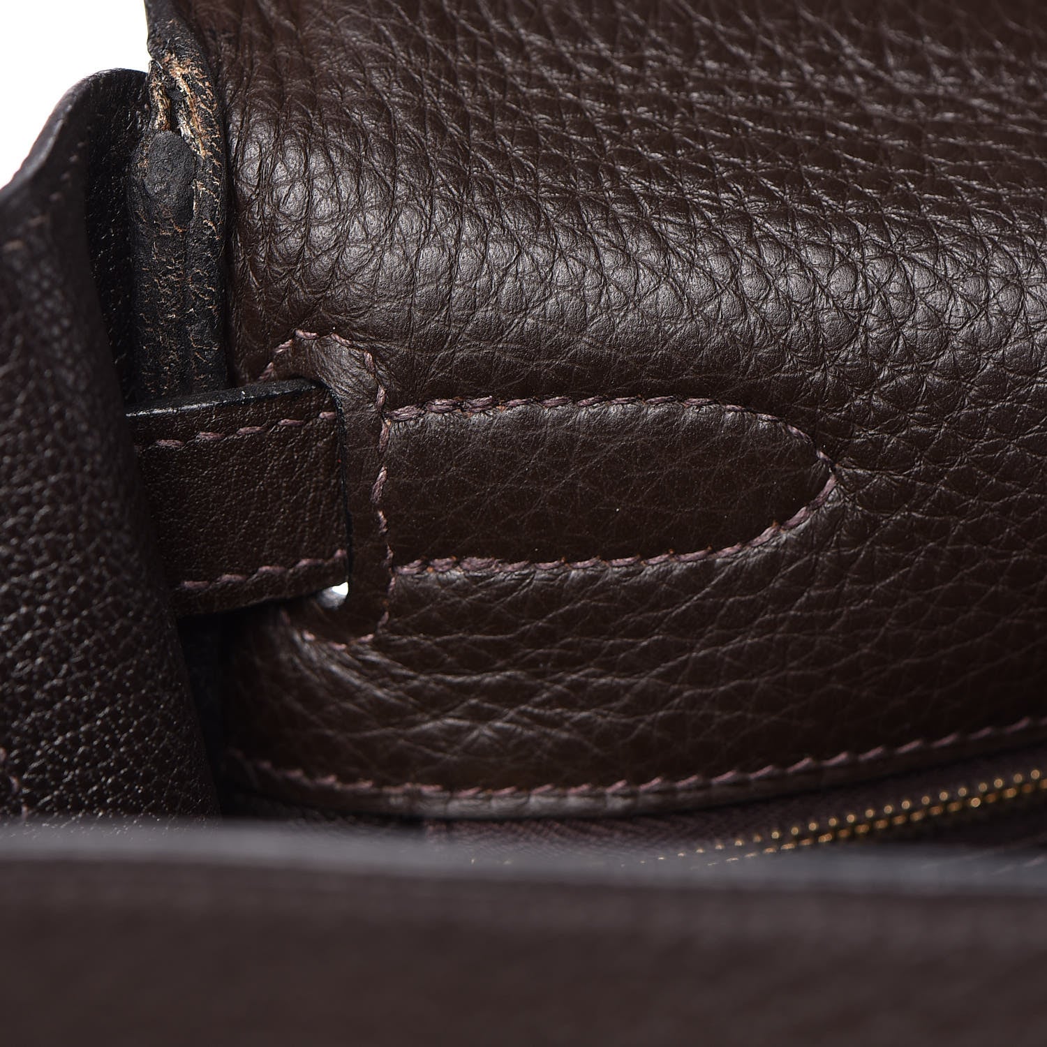 Hermes Taurillon Clemence Kelly Retourne 35 Chocolate 13 of 38