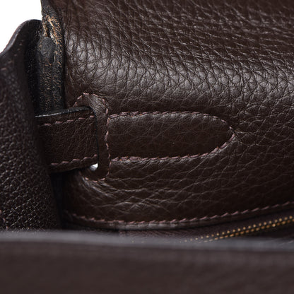 Hermes Taurillon Clemence Kelly Retourne 35 Chocolate 13 of 38