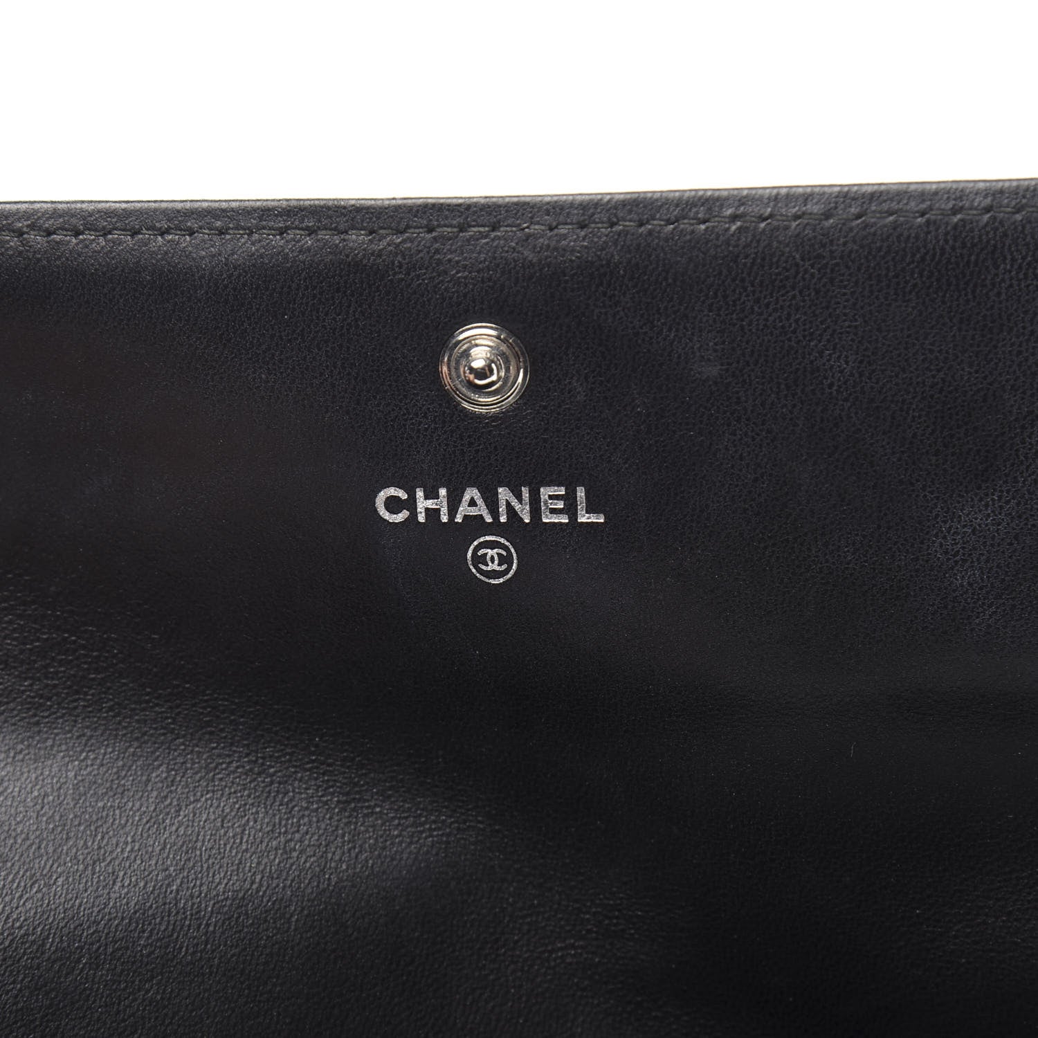 Chanel Lambskin Quilted Boy Flap Wallet Black 10 of 14