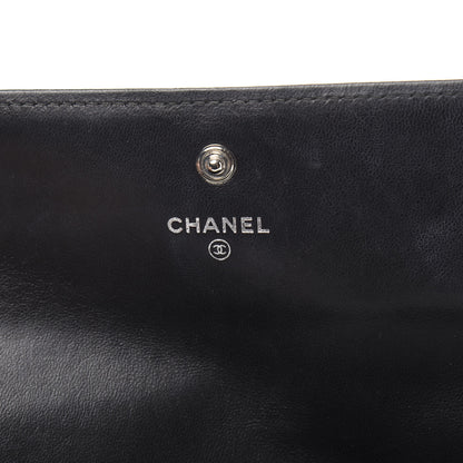 Chanel Lambskin Quilted Boy Flap Wallet Black 10 of 14