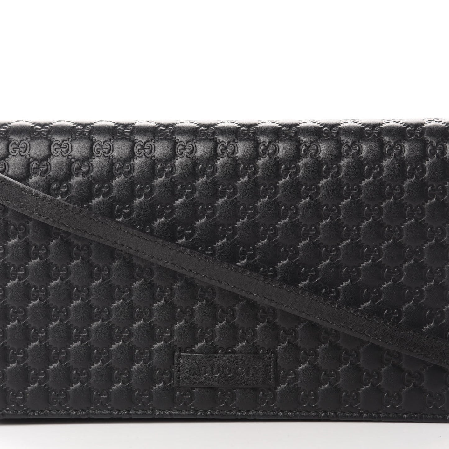 Microguccissima Crossbody Wallet Black