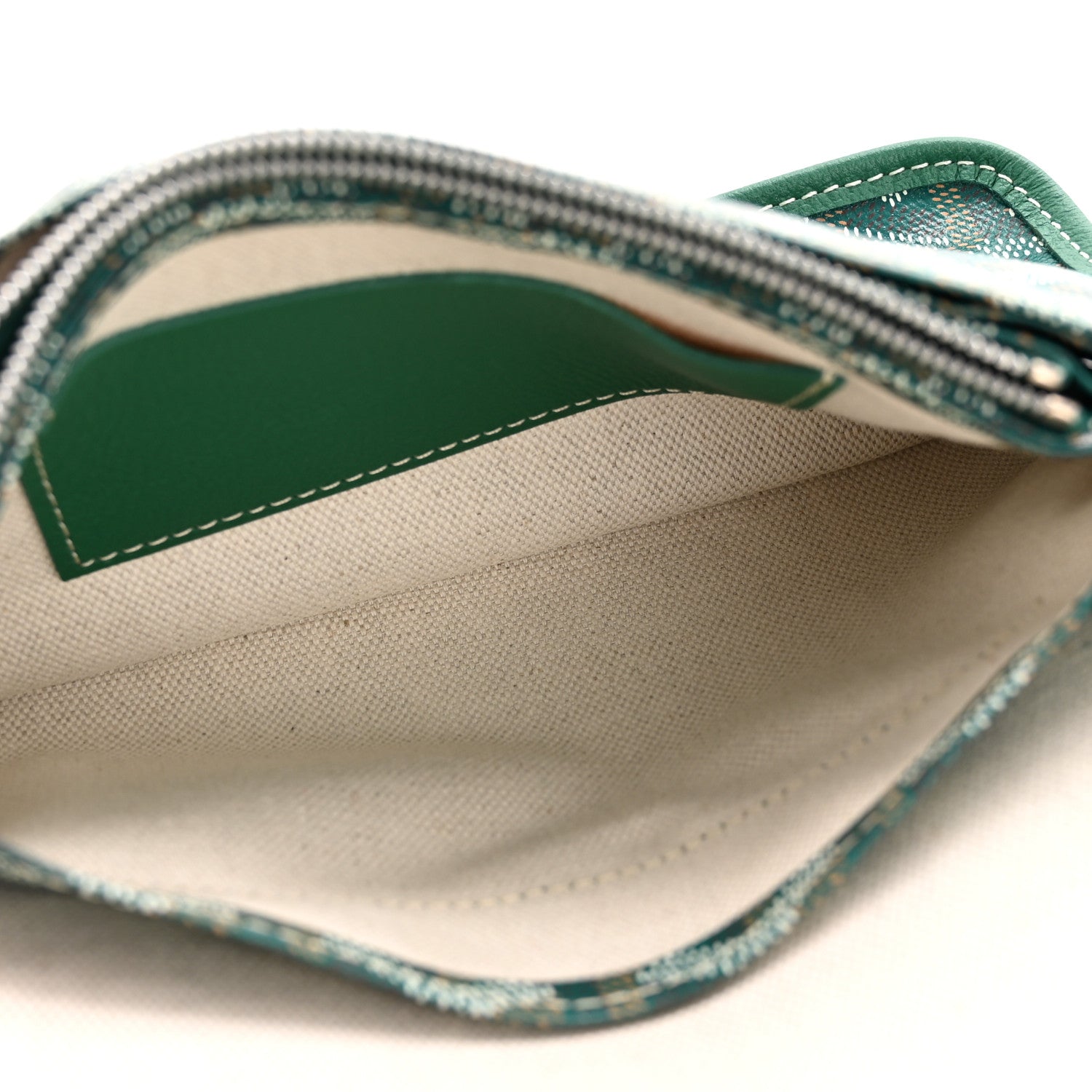 Goyard Goyardine Plumet Wallet Clutch Green 5 of 12