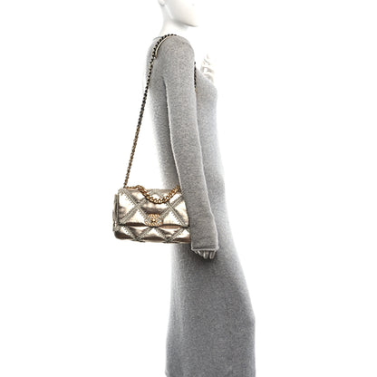 Chanel Metallic Calfskin Crochet Medium Chanel 19 Flap Gold 2 of 10