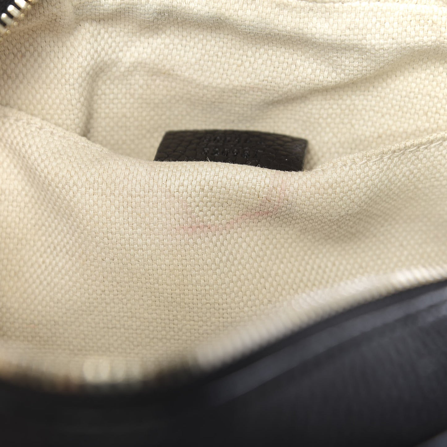 Pebbled Calfskin Small Soho Disco Bag Black