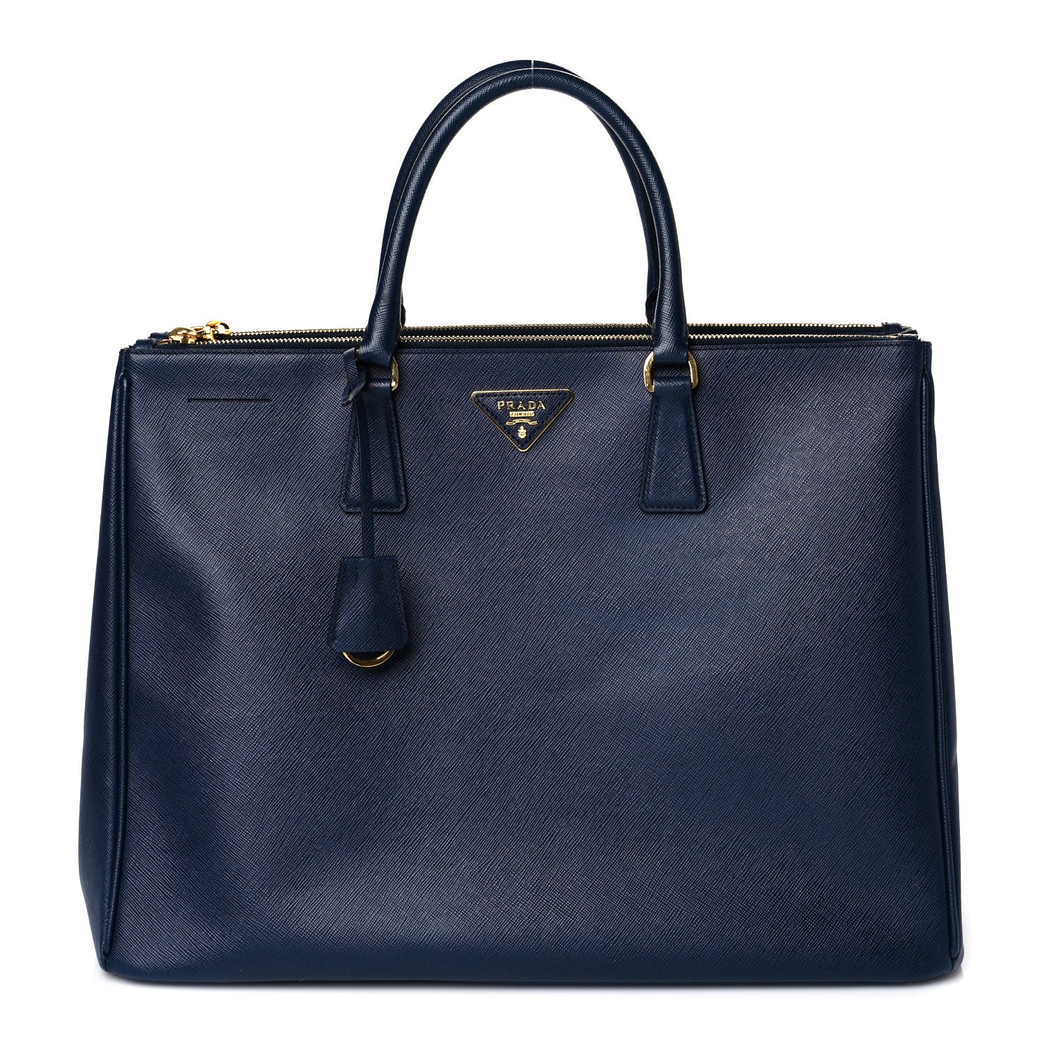 Prada Saffiano Lux Extra Large Galleria Double Zip Tote Baltico 1 of 13