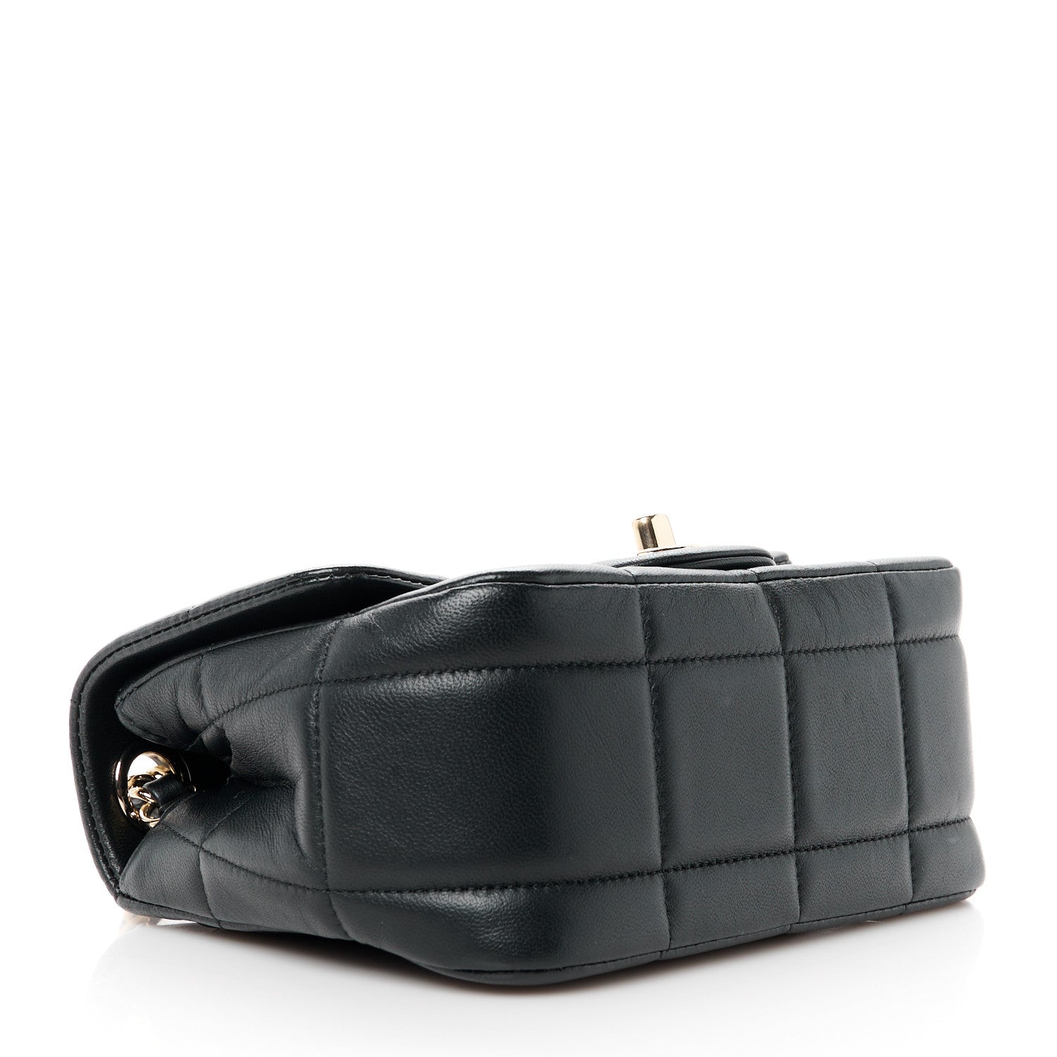 Chanel Lambskin Resin Crystal Square Quilted Mini Monacoco Flap Black 4 of 12