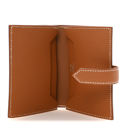 Hermes Epsom Bearn Card Holder Wallet Gold 5 of 7