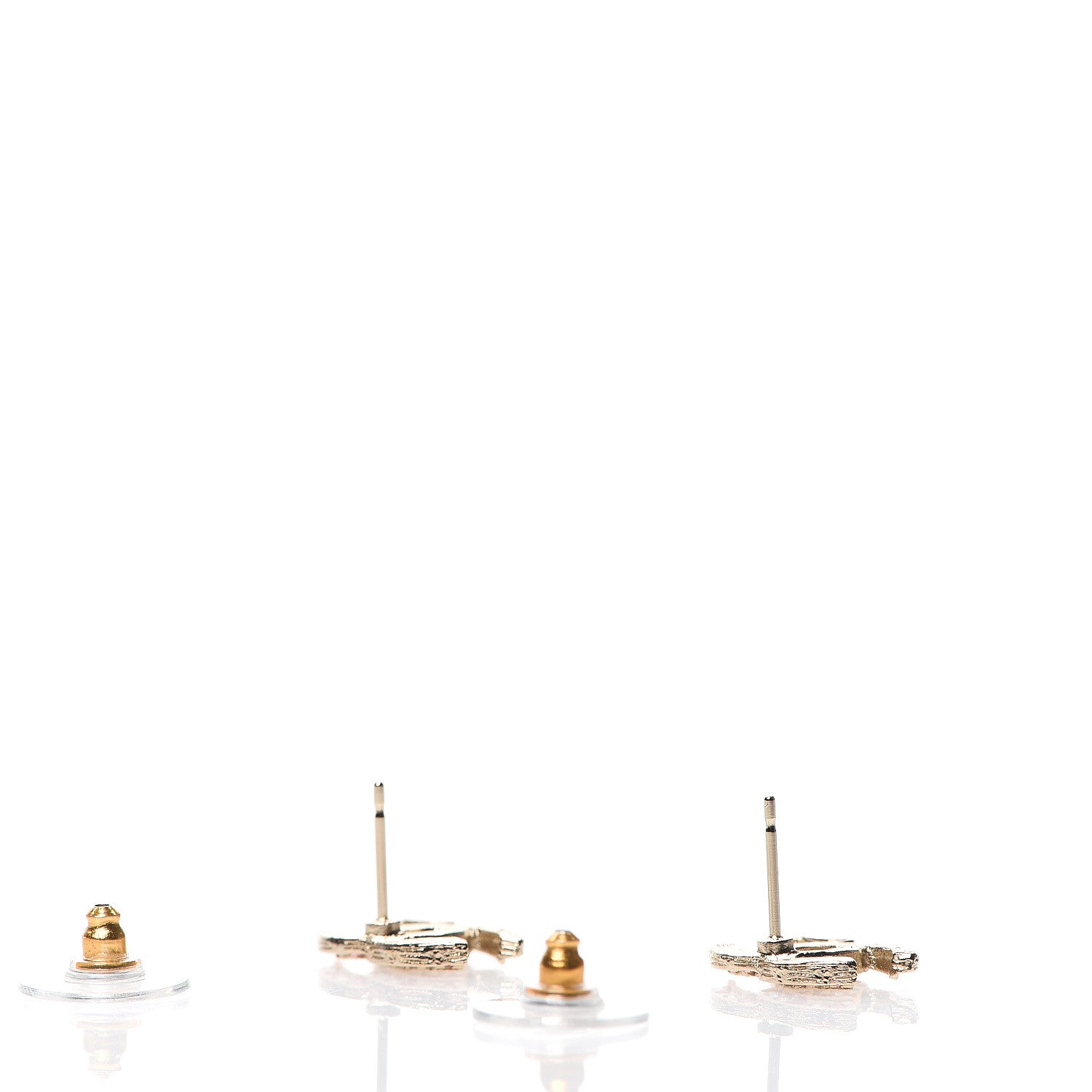 Chanel Crystal CC Earrings Gold Multicolor 3 of 4