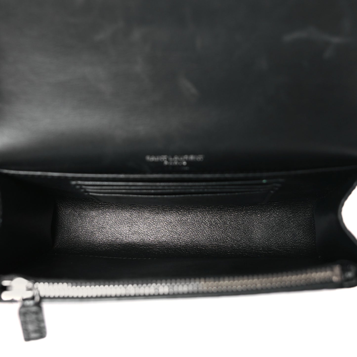 Calfskin Crocodile Embossed Monogram Kate Belt Bag Black