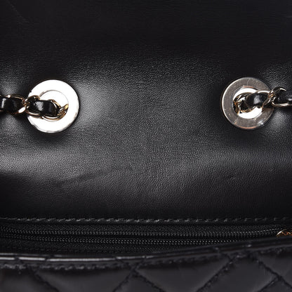 Chanel Shiny Lambskin Quilted Small Montcoco Flap Black 8 of 11