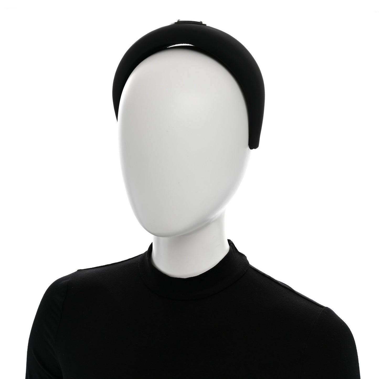 Re-Nylon Metal Triangle Logo Headband Black
