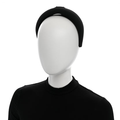 Prada Re-Nylon Metal Triangle Logo Headband Black 2 of 7