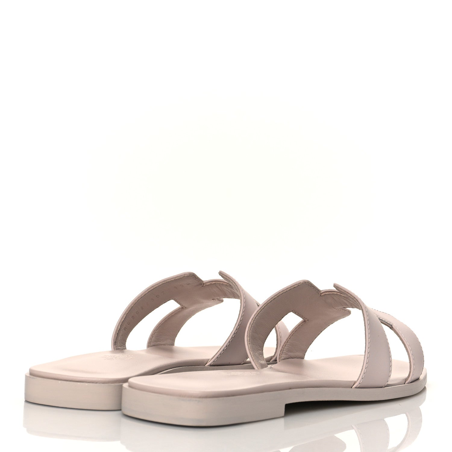 Hermes Box Calfskin Oran Sandals 36.5 Rose Pale 4 of 9
