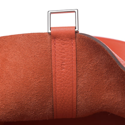 Hermes Taurillon Clemence Picotin 26 GM Orange Poppy 7 of 11
