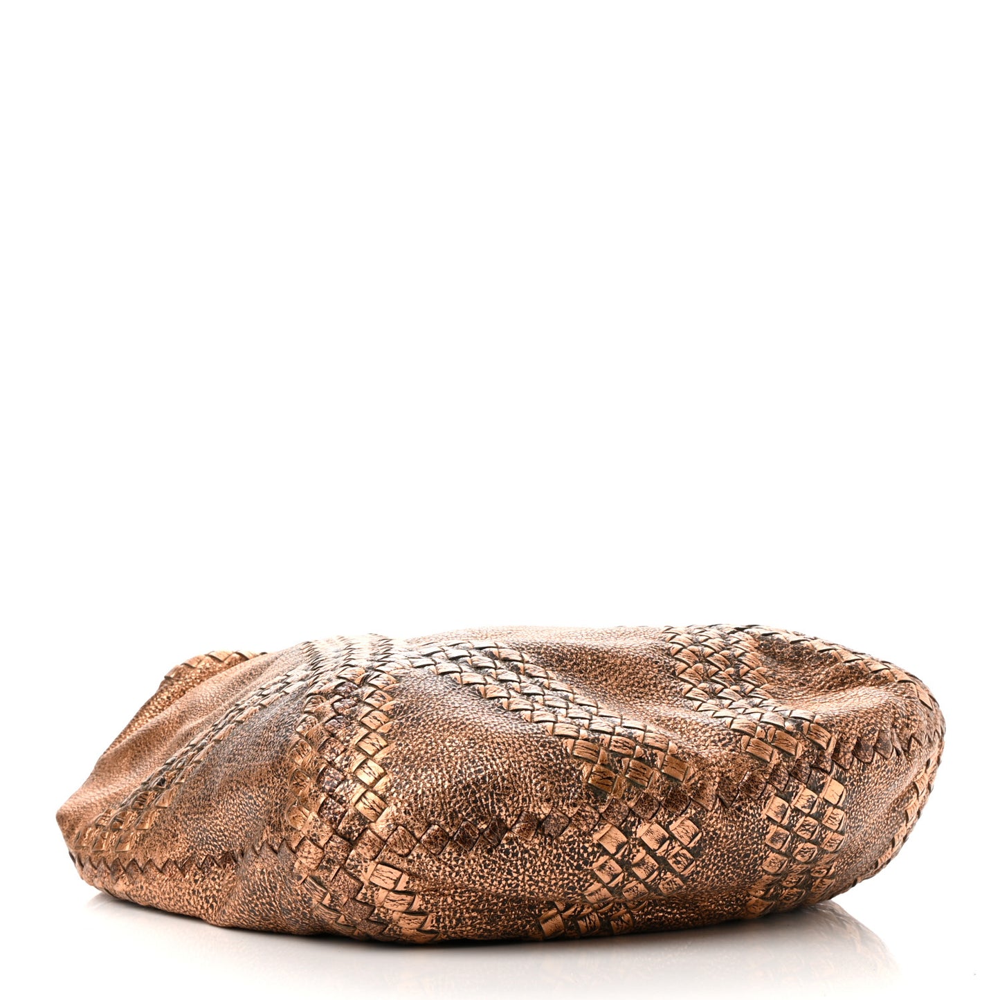 Metallic Cervo Deerskin Large Hobo Rame Ossidato