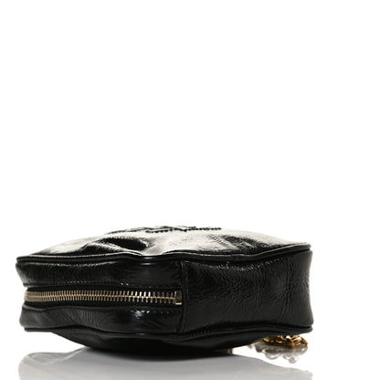 Saint Laurent Textured Patent Monogram Mini Wristlet Black 4 of 12
