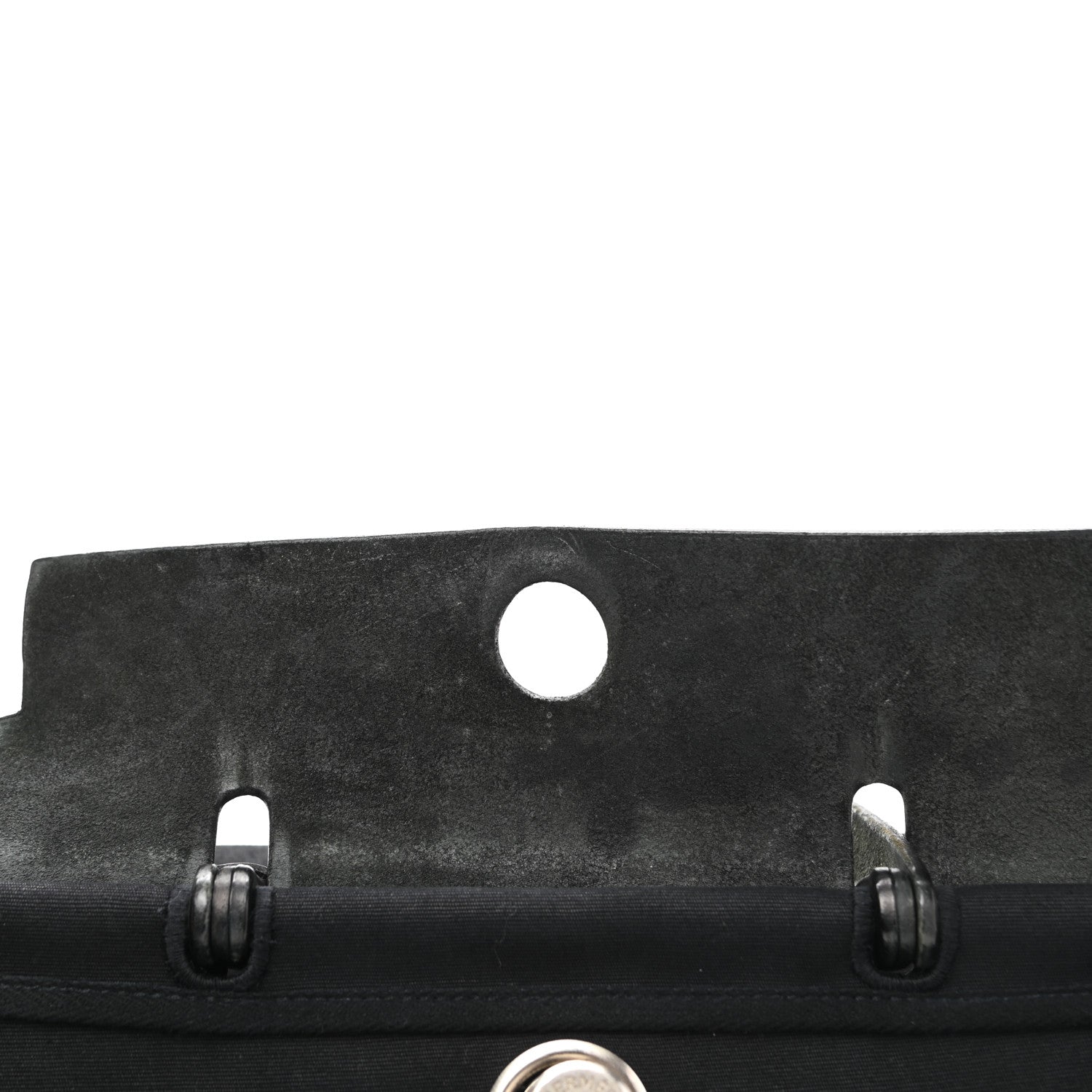 Hermes Toile Vache Calfskin Herbag 30 PM Black 6 of 15