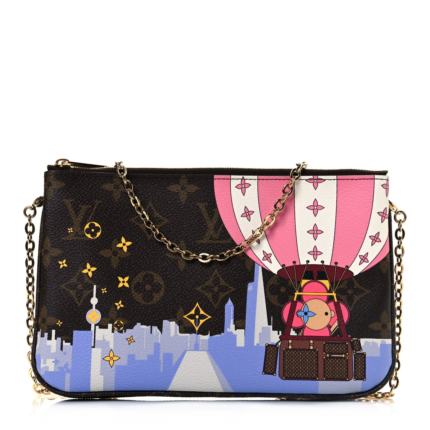 Monogram 2019 Christmas Animation Double Zip Pochette