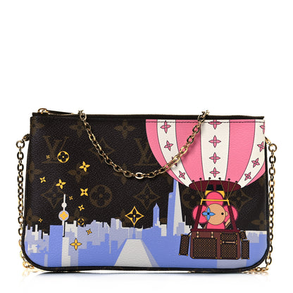 Louis Vuitton Monogram 2019 Christmas Animation Double Zip Pochette 1 of 8