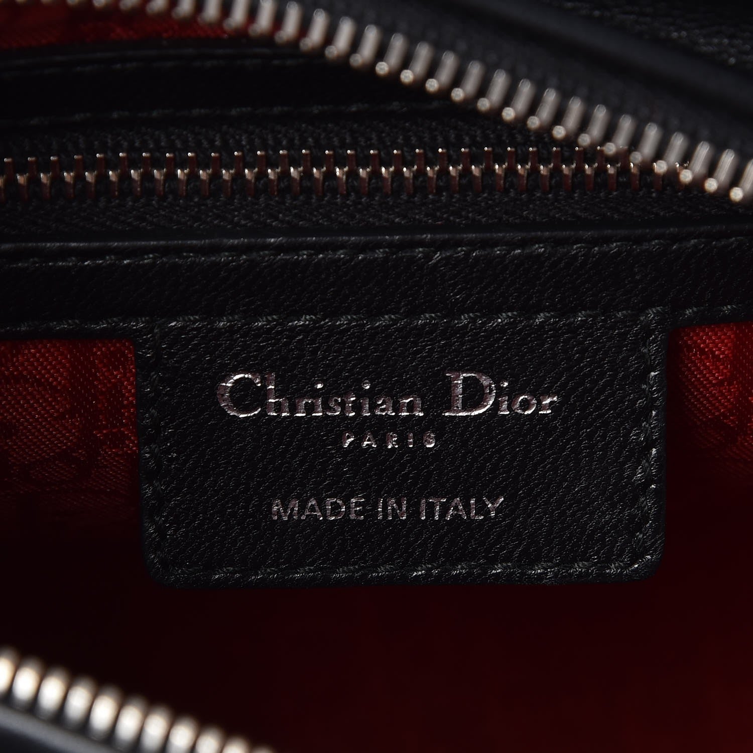 Christian Dior Lambskin Cannage Medium Lady Dior Black 8 of 8