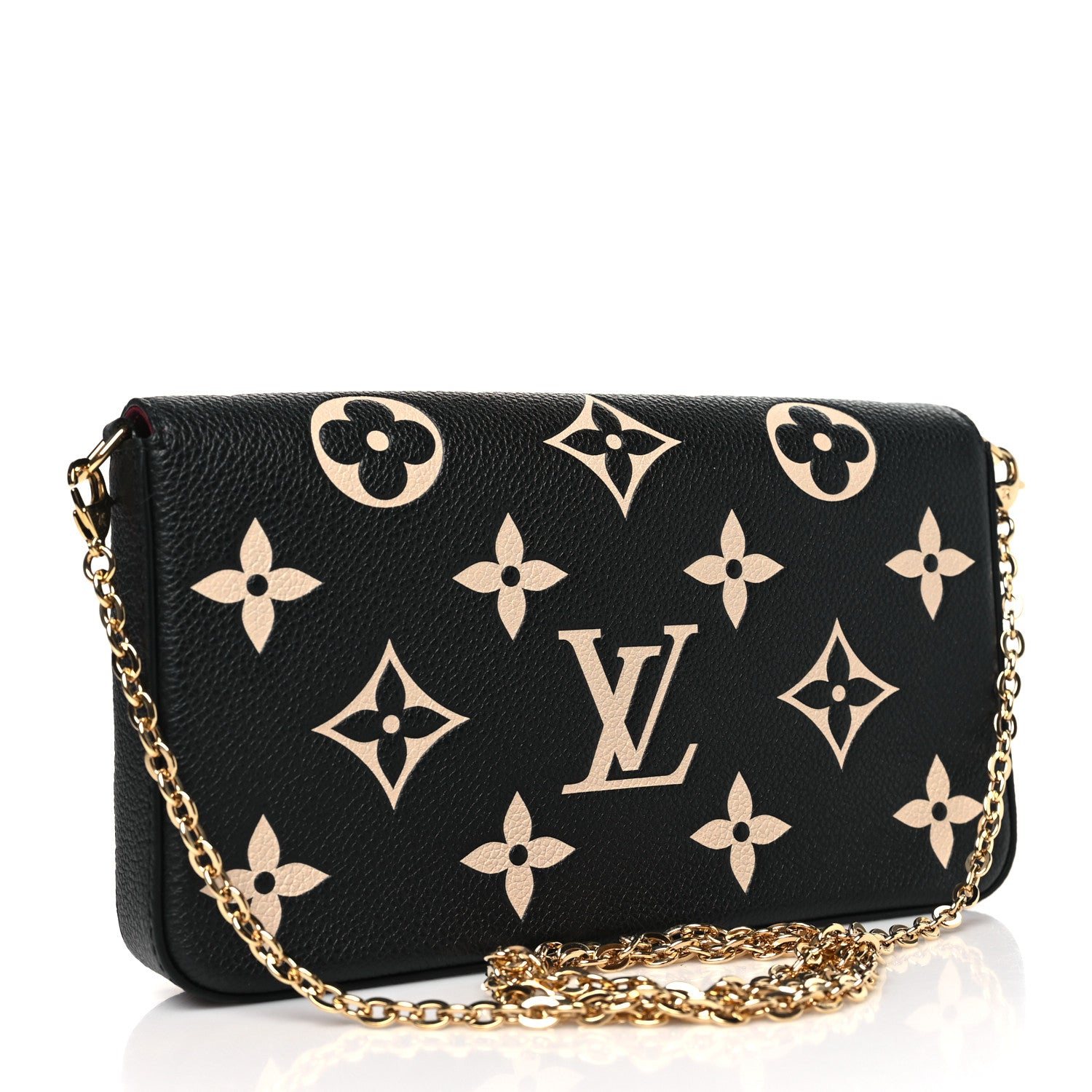 Louis Vuitton Empreinte Monogram Giant Felicie Pochette Black Beige 4 of 10