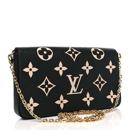 Louis Vuitton Empreinte Monogram Giant Felicie Pochette Black Beige 4 of 10