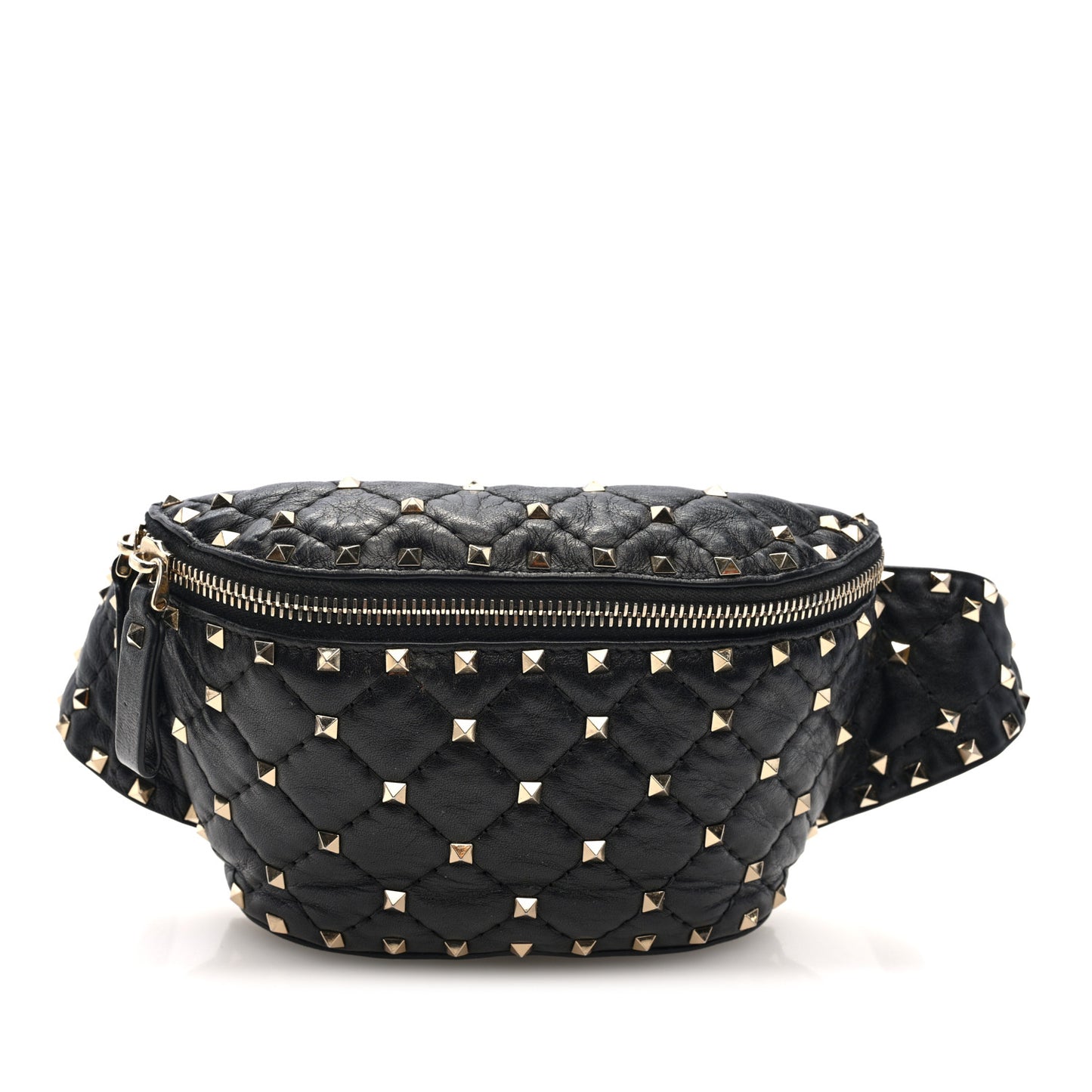 Nappa Rockstud Spike Belt Bag 95 Black