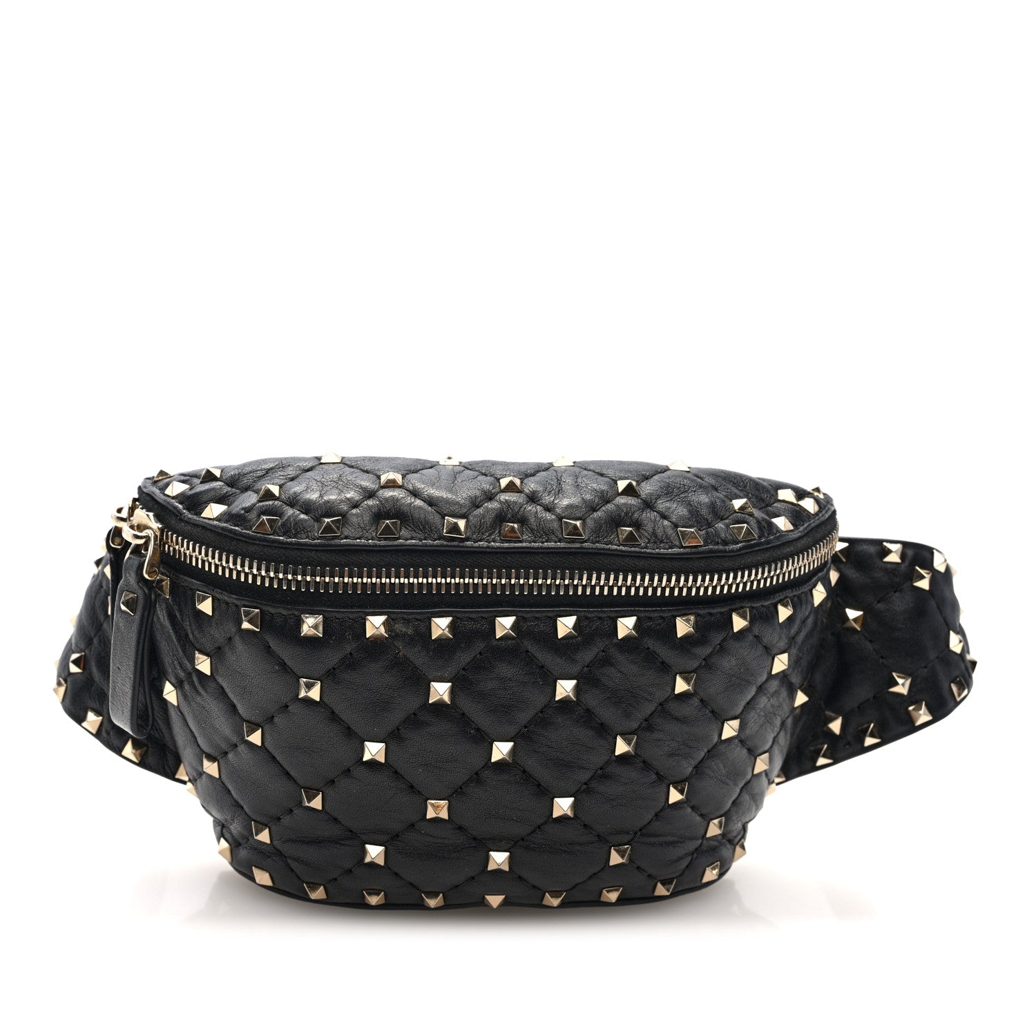 Valentino Garavani Nappa Rockstud Spike Belt Bag 95 Black 1 of 9