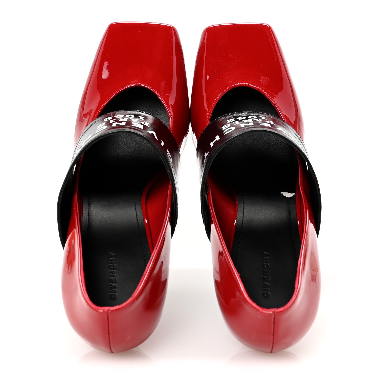 Givenchy Patent Calfskin Square Pump 36 Deep Red 1765896