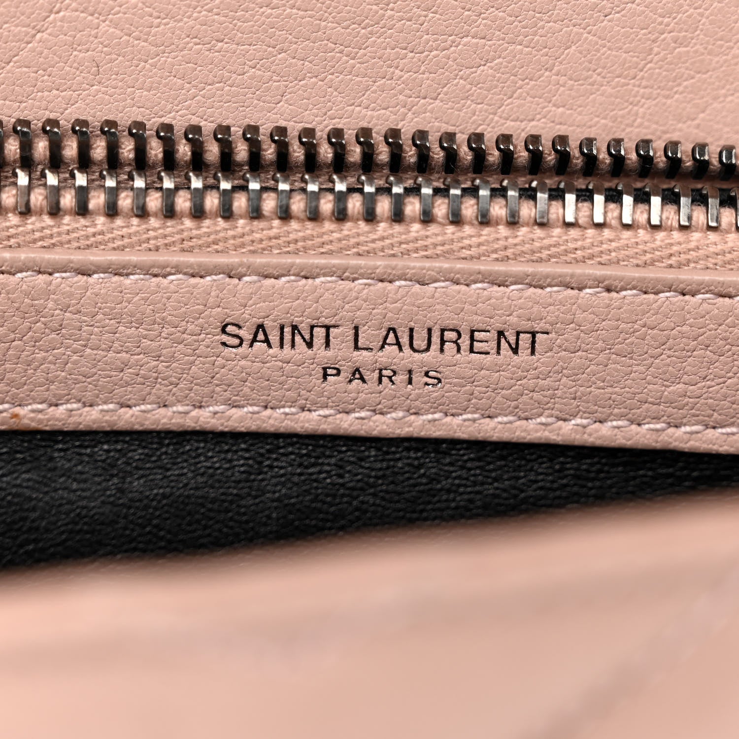 Saint Laurent Sheepskin Matelasse Chevron Monogram Medium College Bag Rose Powder 6 of 10
