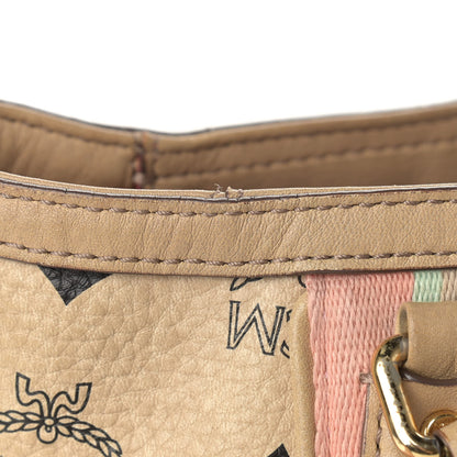 MCM Visetos Striped Tote Beige 16 of 20