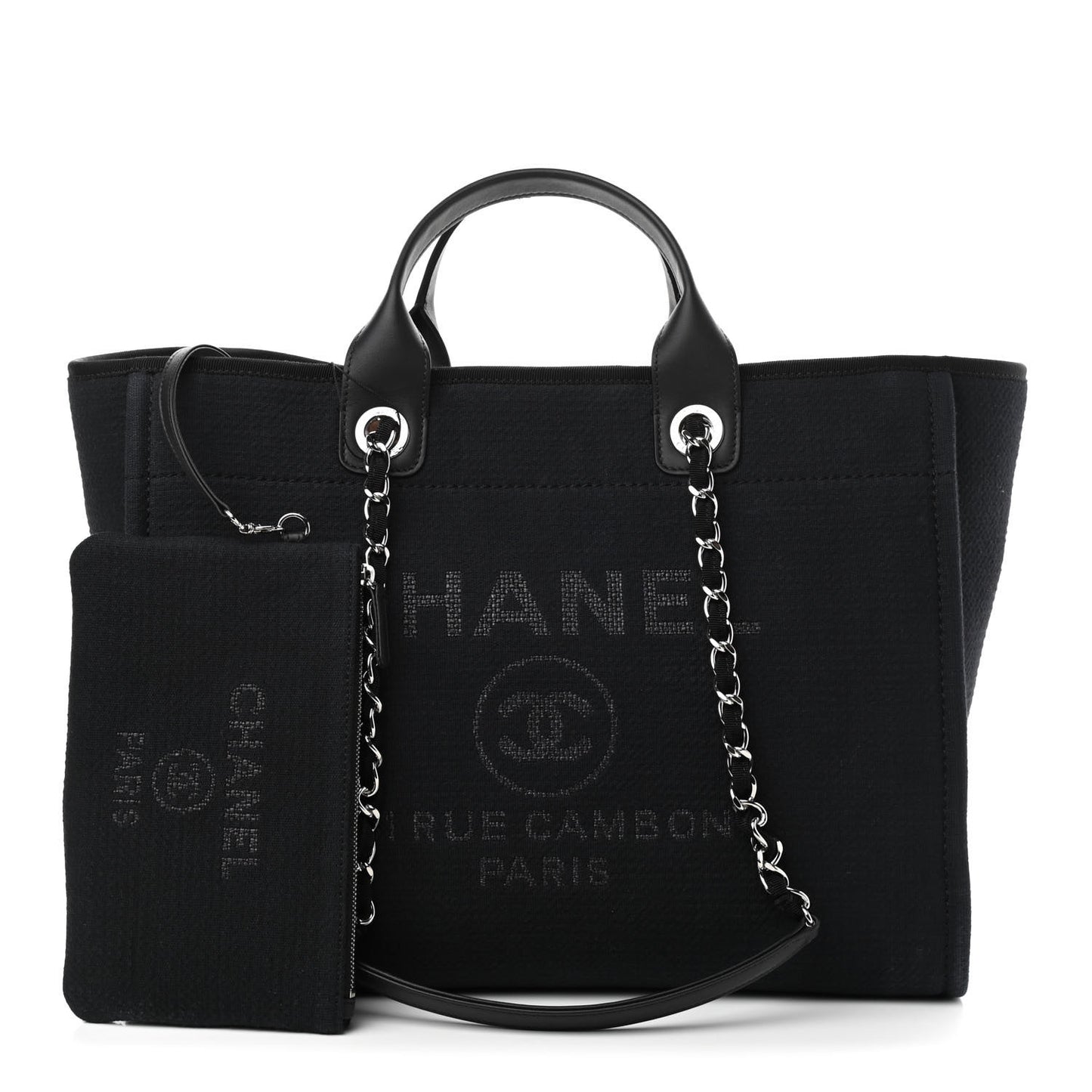 Mixed Fibers Medium Deauville Tote Black