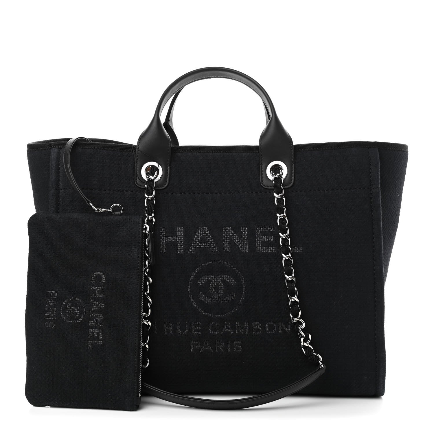 Chanel Mixed Fibers Medium Deauville Tote Black 1 of 11