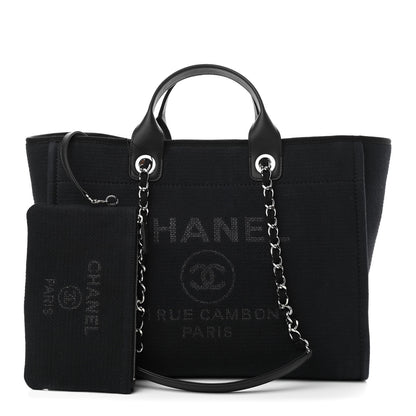 Chanel Mixed Fibers Medium Deauville Tote Black 1 of 11