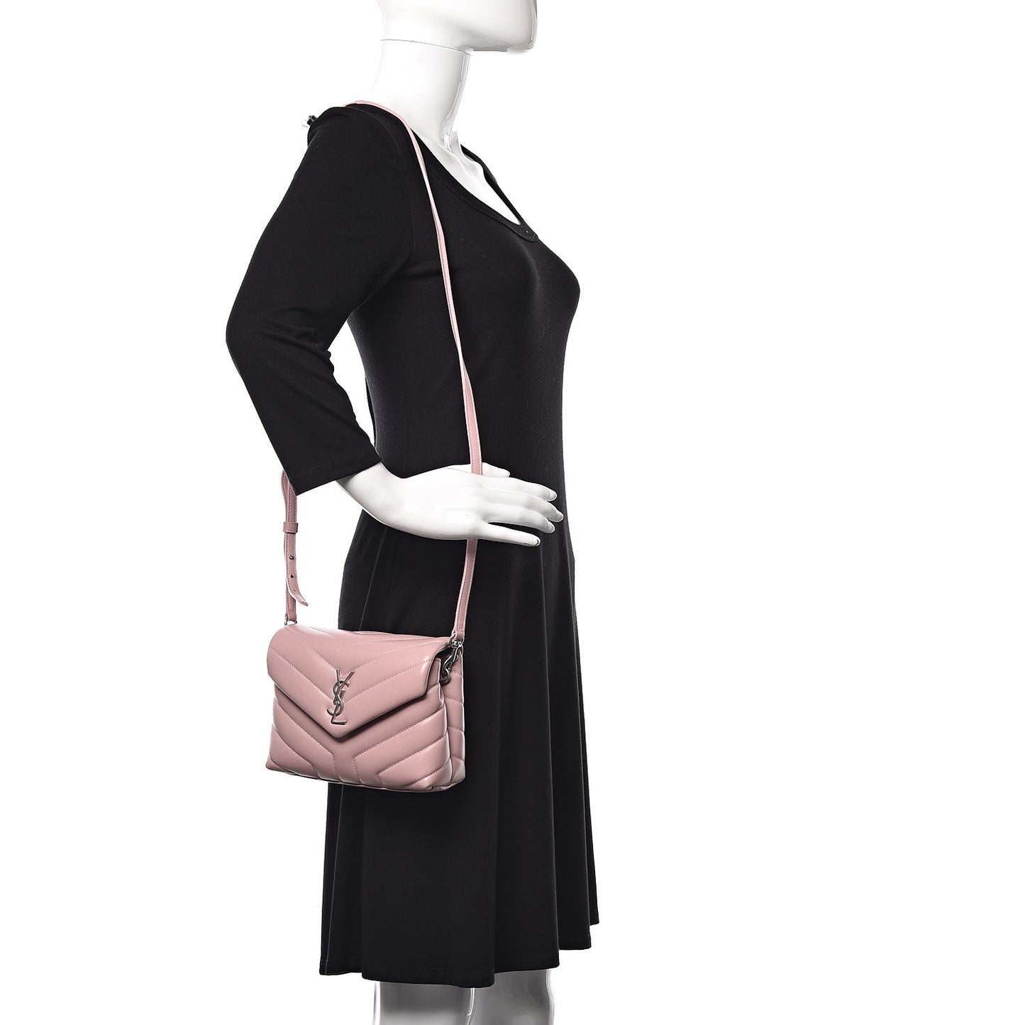 Calfskin Y Quilted Monogram Toy Loulou Crossbody Bag Tender Pink
