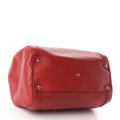 Gucci Pebbled Calfskin Medium Soho Boston Red 4 of 11