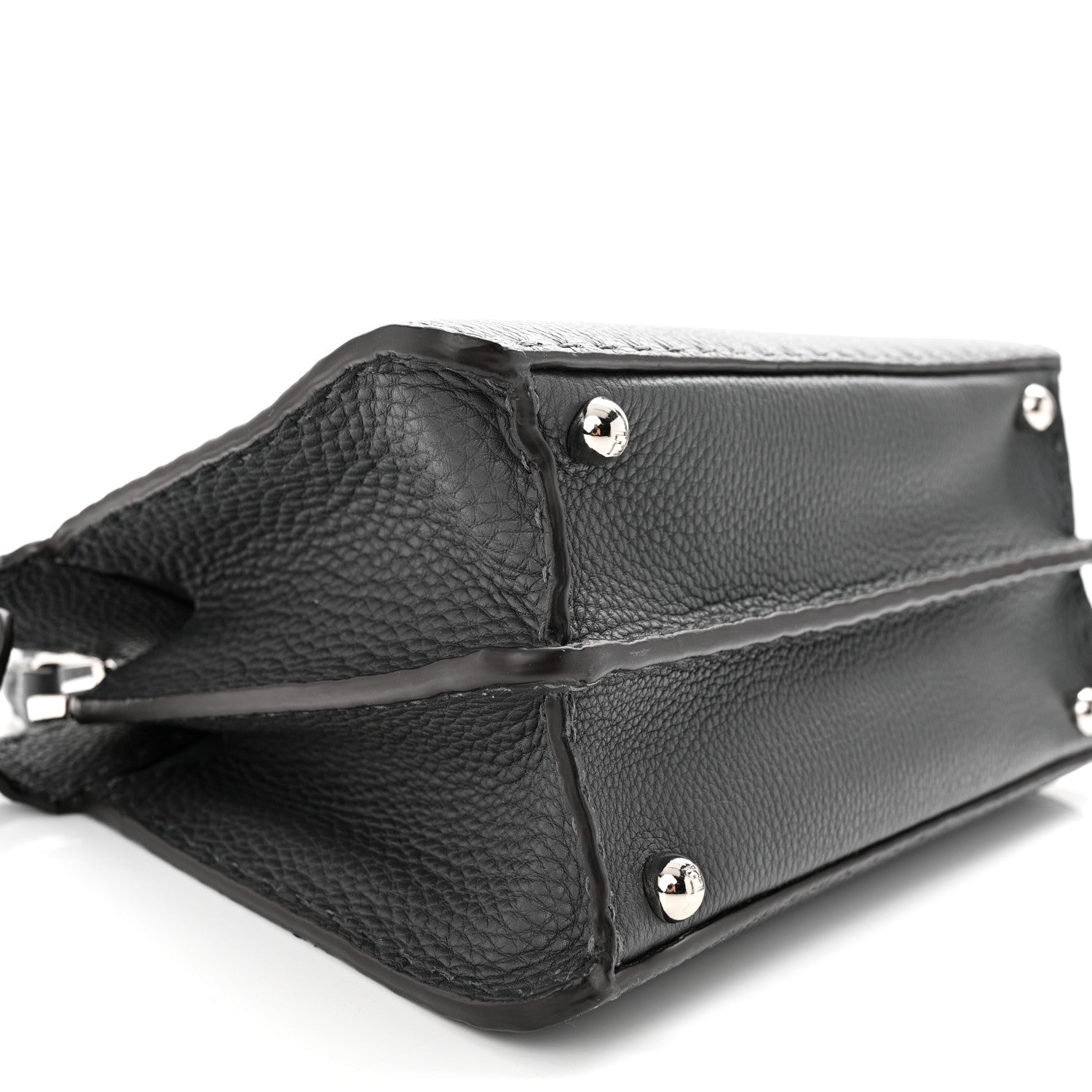 Fendi Cuoio Romano Selleria Chamois Small Peekaboo I SEE U Satchel Asfalto Camelia 8 of 9