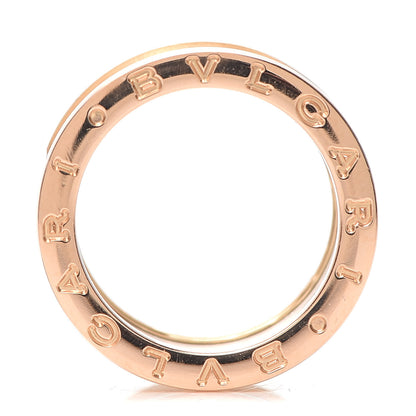 Bulgari 18K Rose Gold White Ceramic B.Zero1 Four-Band Ring 52 6 4 of 5