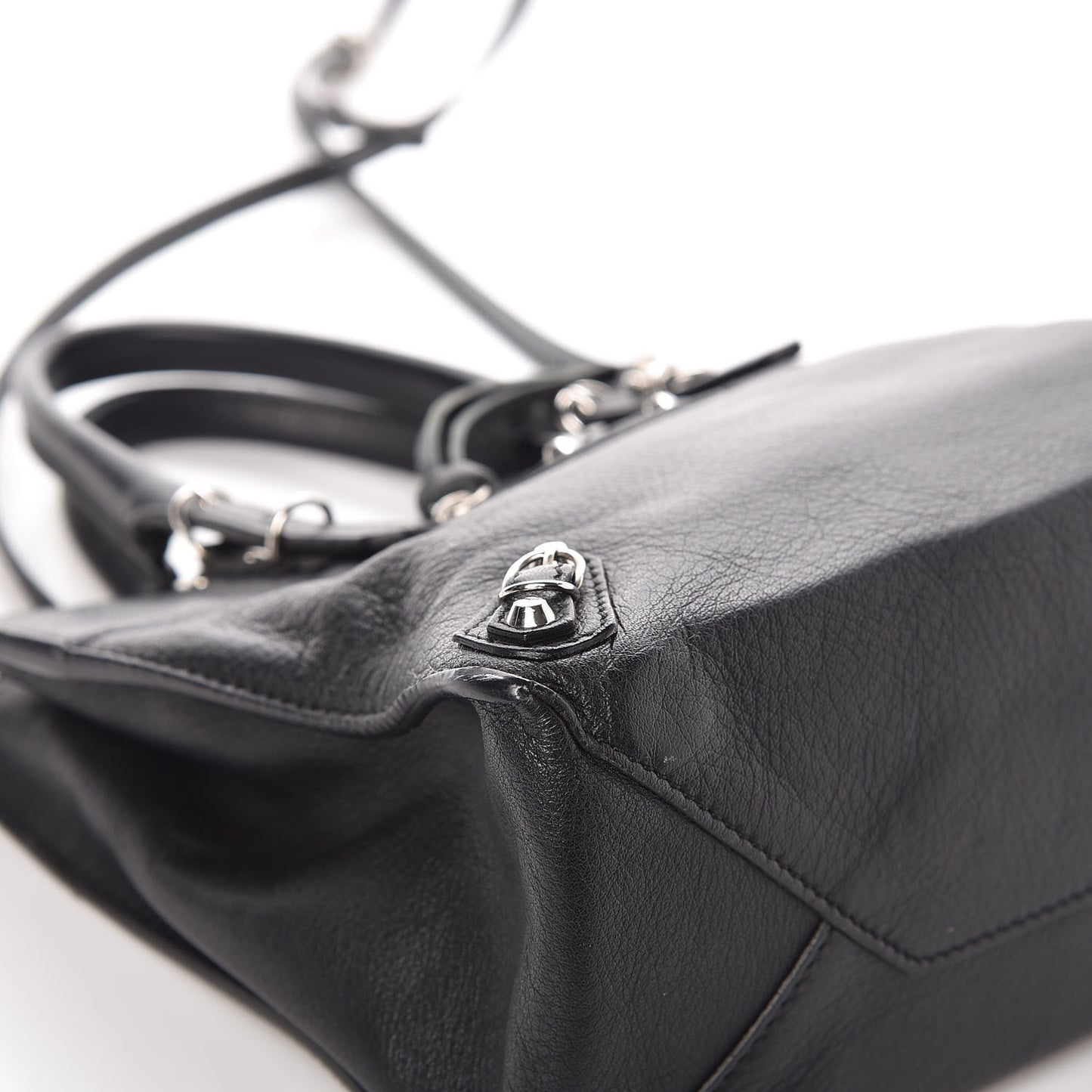 Calfskin Papier Mini A4 Tote Black