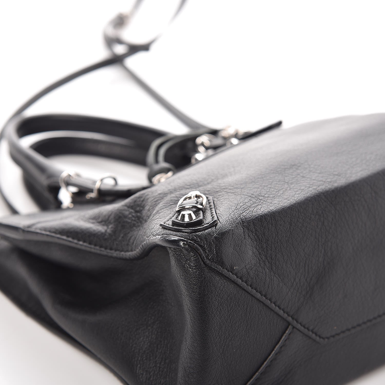 Balenciaga Calfskin Papier Mini A4 Tote Black 8 of 11