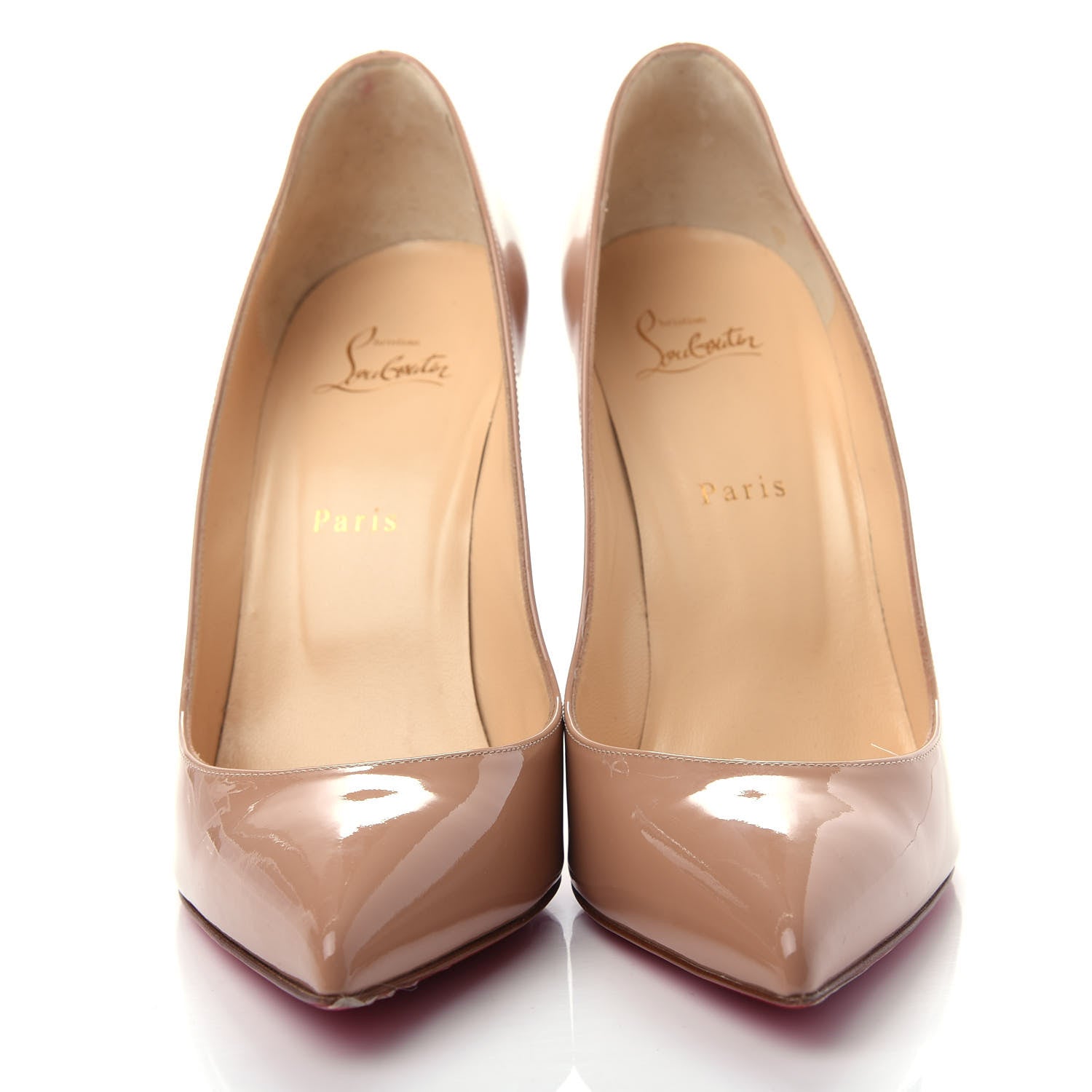 Christian Louboutin Patent Pigalle Follies 100 Pumps 41.5 Nude 5 of 10