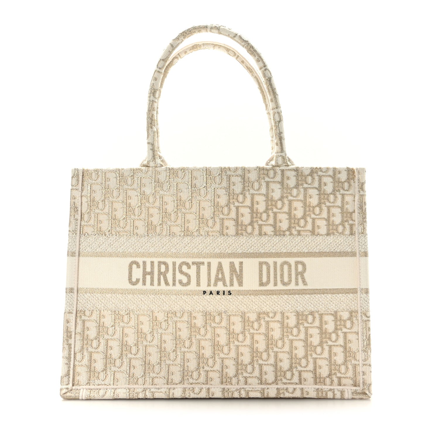 Oblique Medium Book Tote Gold Multicolor