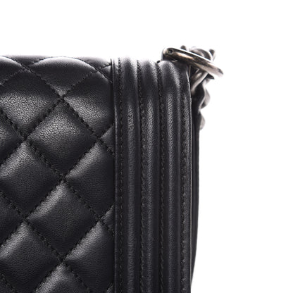 Chanel Lambskin Quilted Large Boy Flap Black 12 of 14